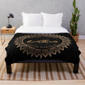 Acotar-inspired plush blanket featuring the Night Court and City of Starlight