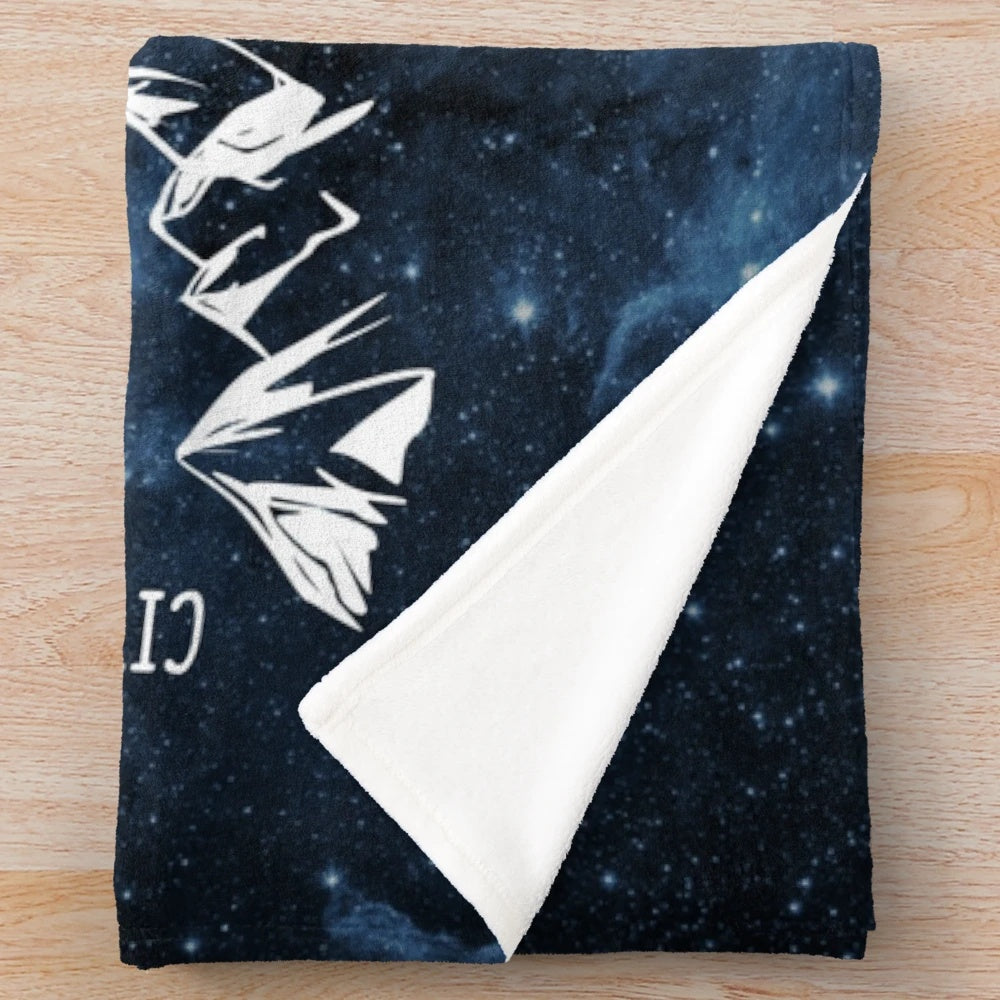 Plush blanket featuring a typography design inspired by The Night Court from the fantasy book series A Court of Thorns and Roses by Sarah J. Maas