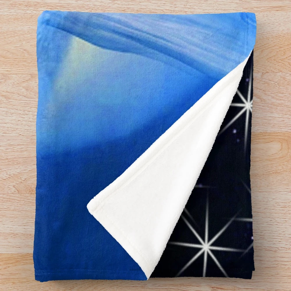 Plush blanket with abstract space-inspired design