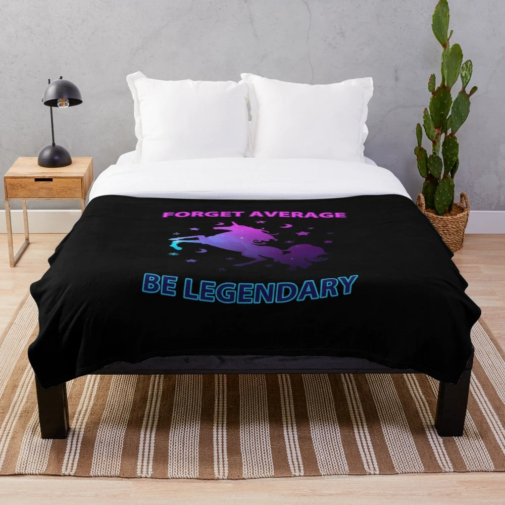 Cozy and soft plush unicorn blanket with a magical galaxy design