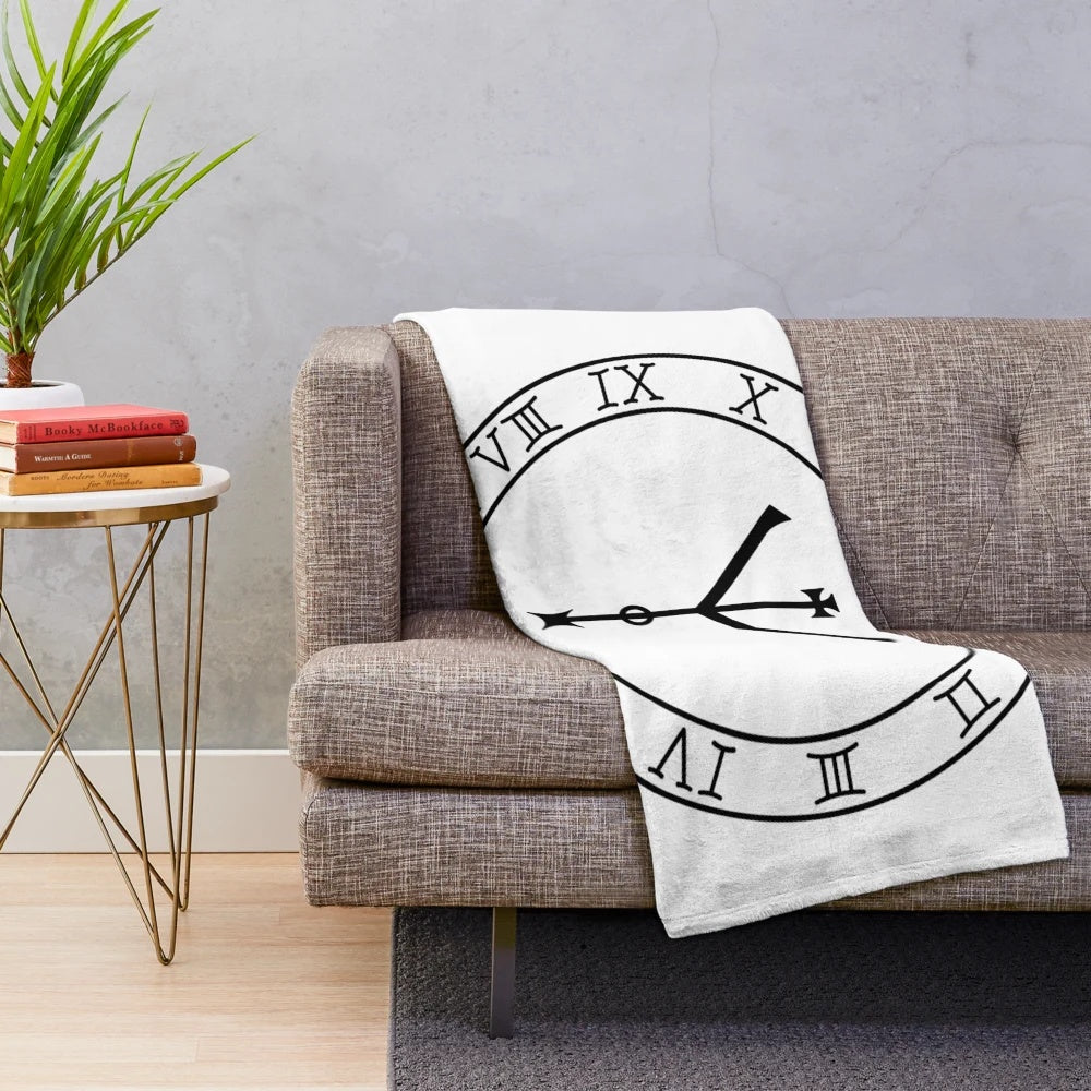 Plush blanket featuring a protection wheel design with angelic elements