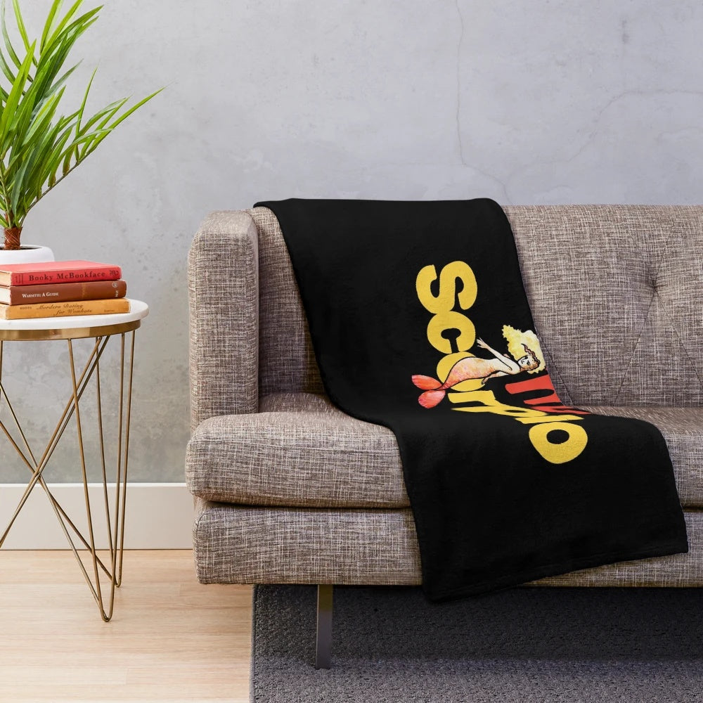 Scorpio mermaid plush blanket with zodiac design