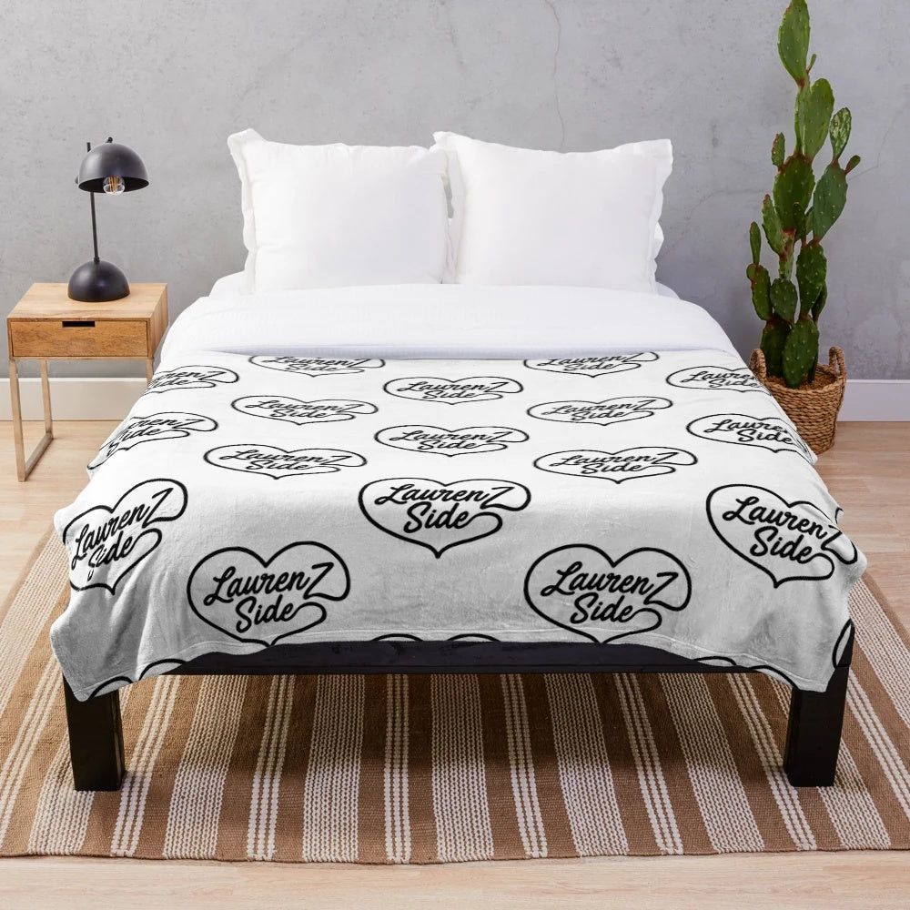 Celestial space-themed plush blanket with galaxy print design