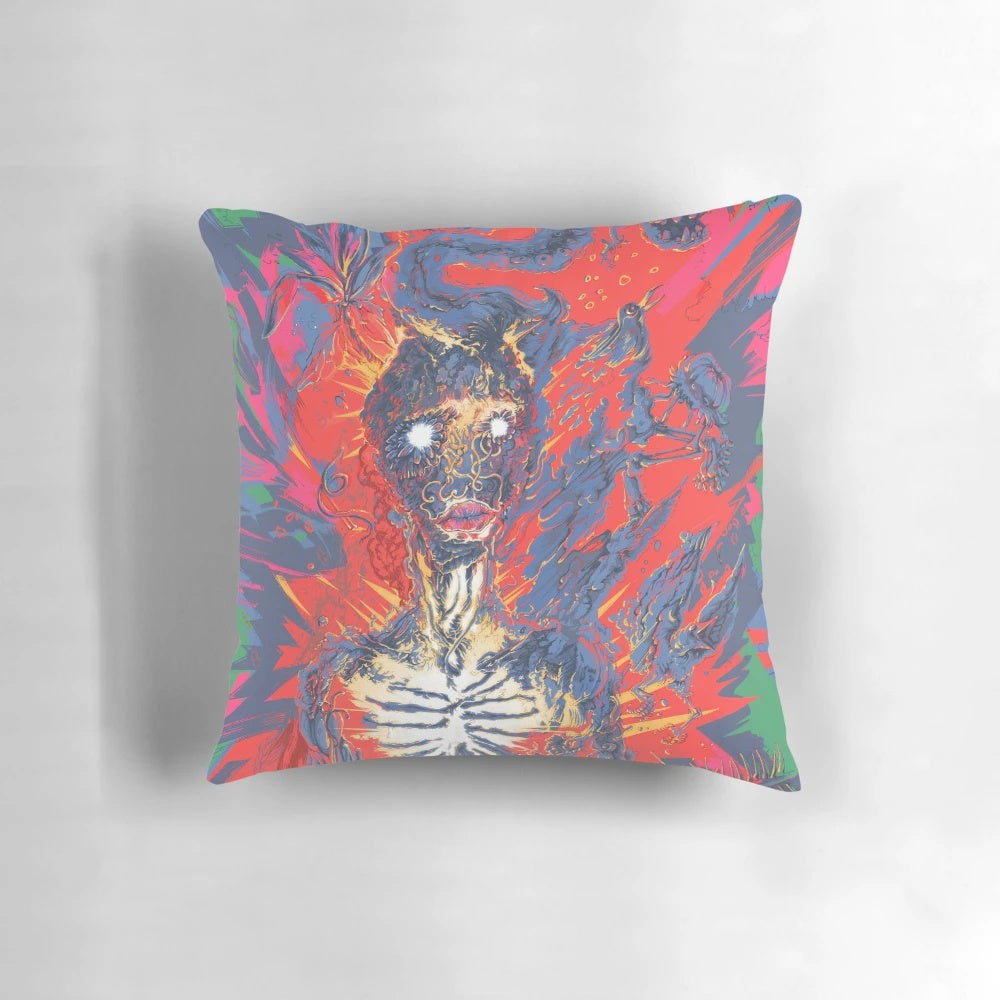 Vibrant 'Star is Born' pillow featuring a cosmic, starry design for contemporary space-inspired home decor