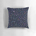 Decorative throw pillow with a starry night sky and galaxy design