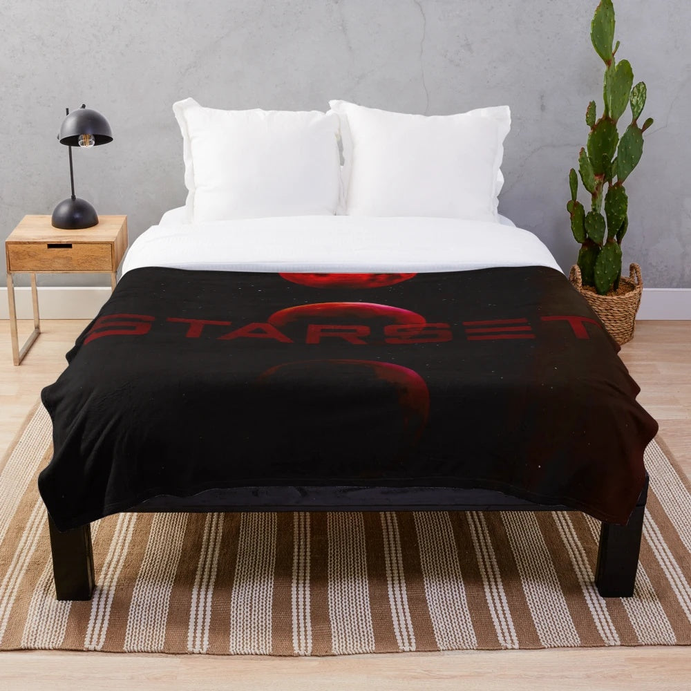 Starset cosmic plush blanket with stars and space imagery