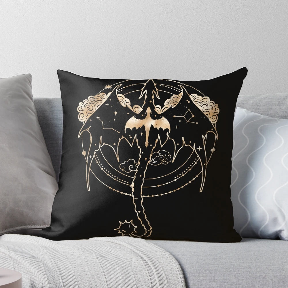Officially licensed fantasy book-inspired pillow featuring the characters and world of Celestial Tairn and Andarna's Fourth Wing.
