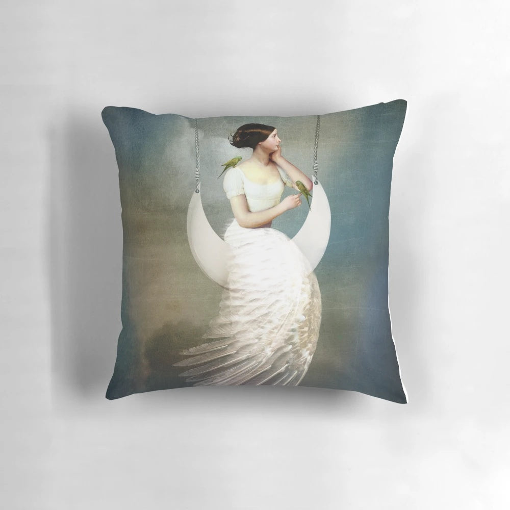 To the Moon and Back' Pillow with a starry, galaxy-inspired design