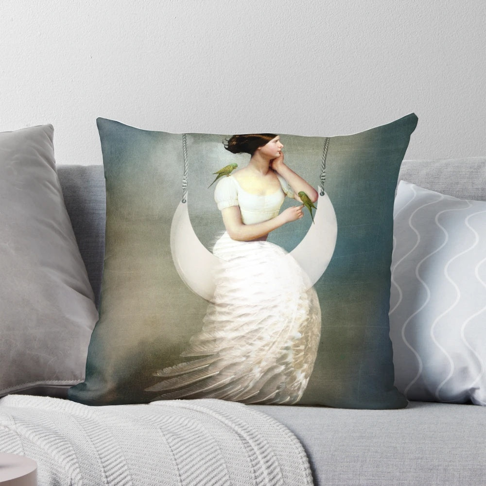 To the Moon and Back' Pillow with a starry, galaxy-inspired design
