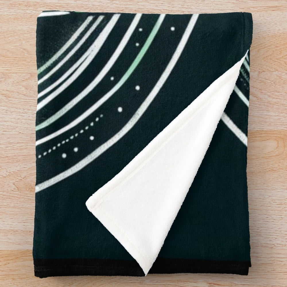 Saint Raphael Archangel Plush Blanket, featuring the angel of healing with blue light and wings