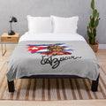 Celia Cruz inspired plush blanket featuring the Queen of Salsa