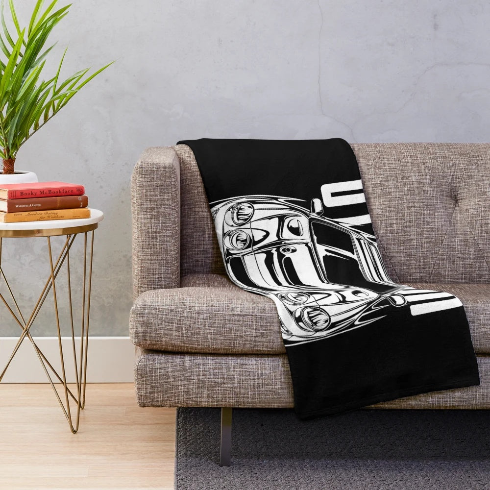 Plush blanket featuring a Celica GT-Four sports car design