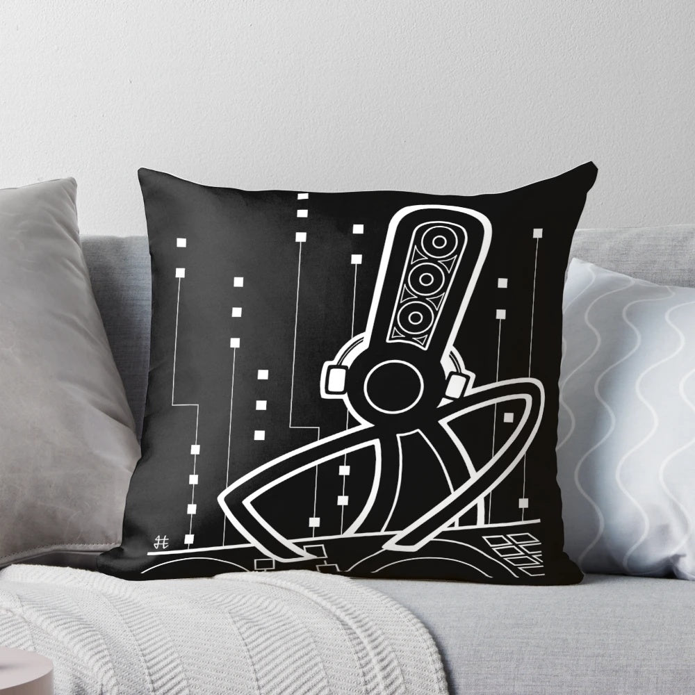 DJ BGooD Pillow featuring a modern, Celtic-inspired design