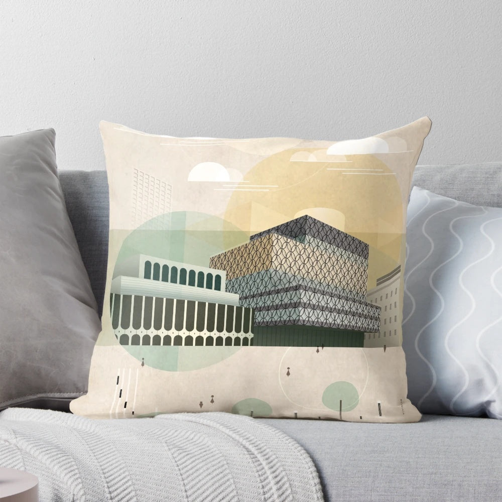 Centenary Square Birmingham Architectural Pattern Pillow