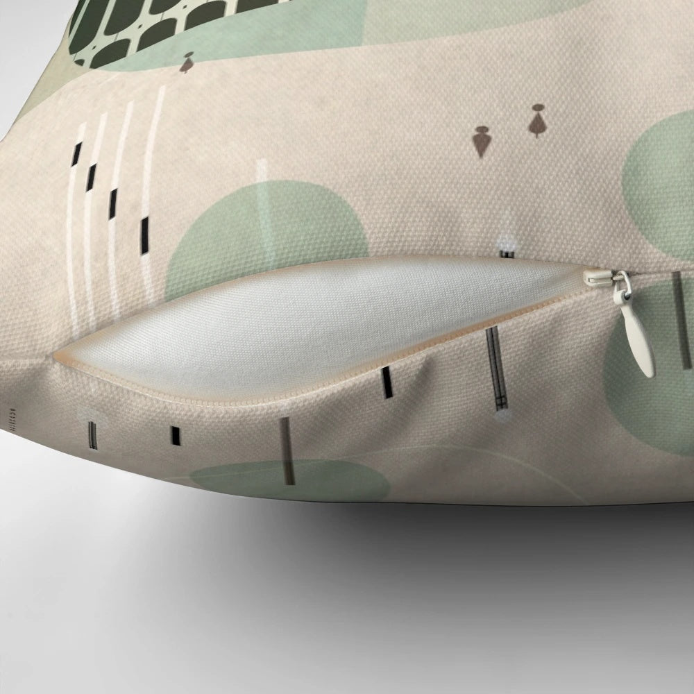 Centenary Square Birmingham Architectural Pattern Pillow