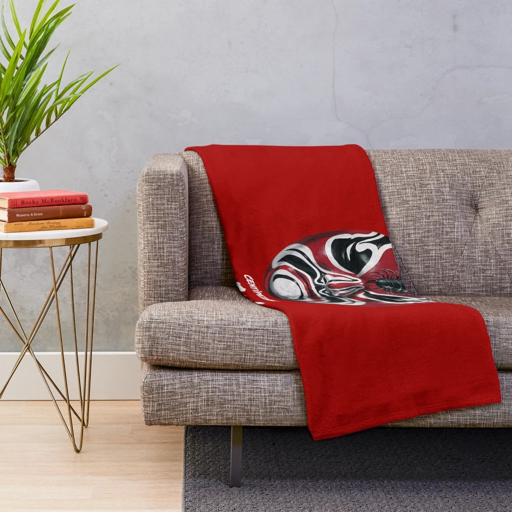 Centipede Inspired Plush Blanket Featuring The Five Deadly Venoms Motif