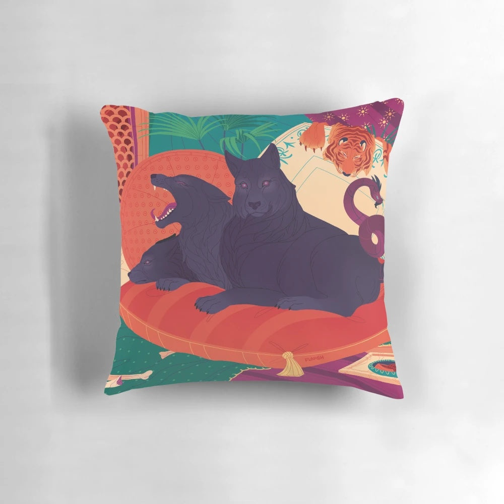Cerberus Pillow - Mythical Three-Headed Dog from Ancient Greek Lore