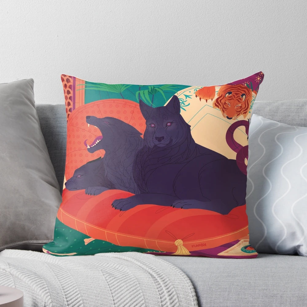 Cerberus Pillow - Mythical Three-Headed Dog from Ancient Greek Lore