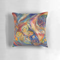 Chagall Dreams Pillow, featuring original abstract art with Jewish and spiritual symbolism