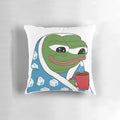 Chainlink cryptocurrency-inspired marine-themed decorative pillow