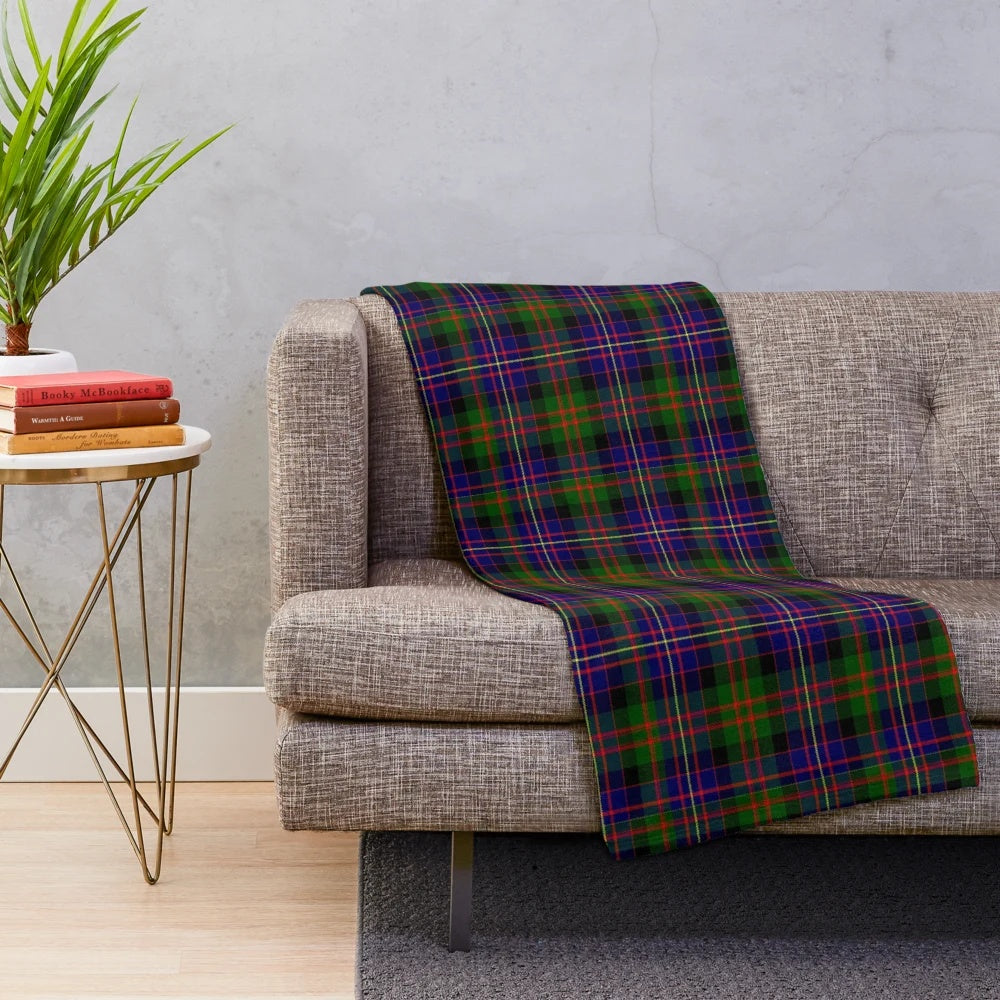 Chalmers Tartan Plush Blanket featuring the clan's historic tartan pattern