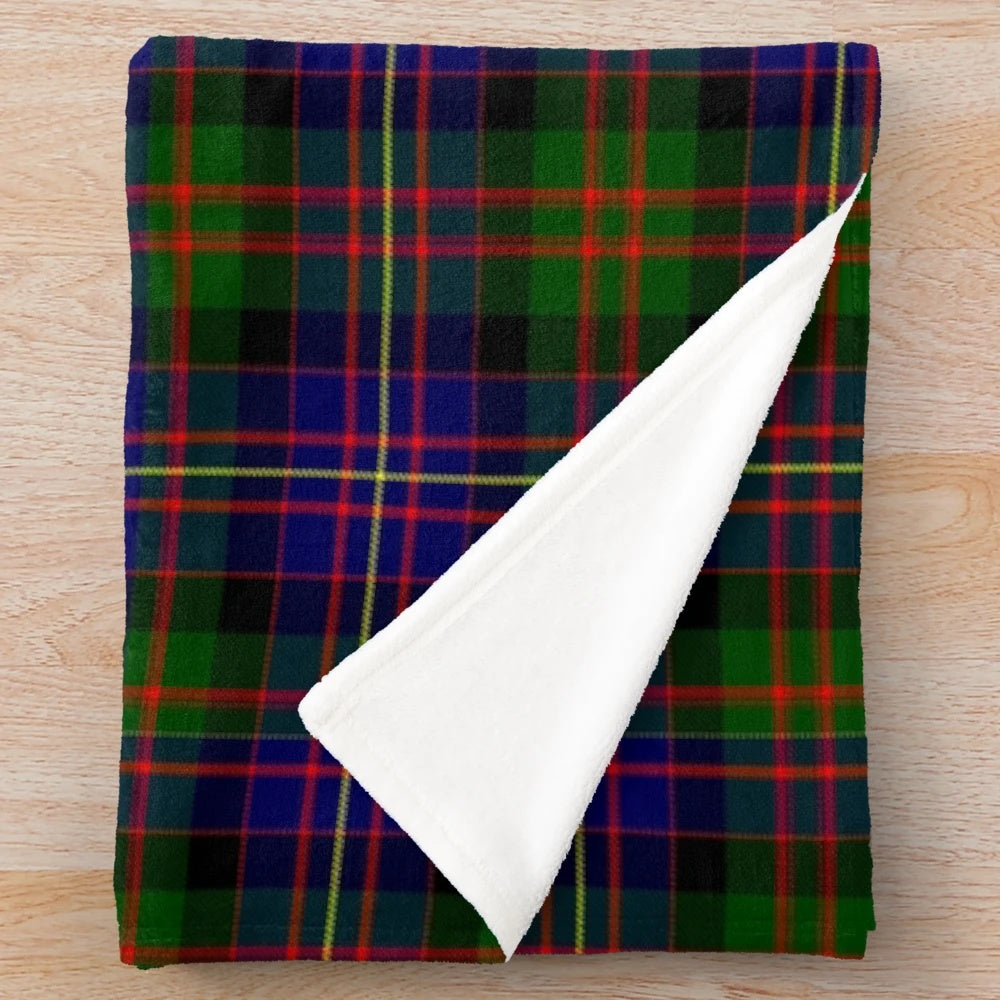 Chalmers Tartan Plush Blanket featuring the clan's historic tartan pattern