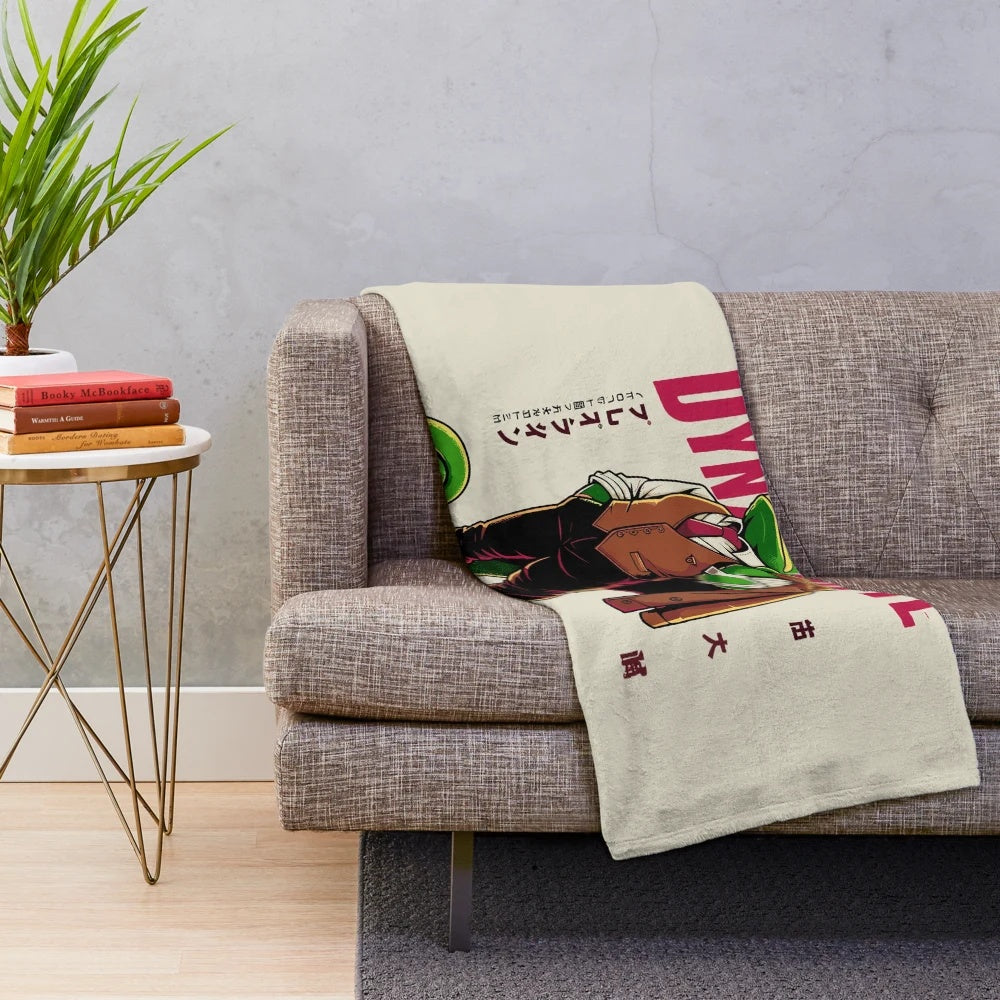 Chameleon Dynamite Plush Blanket - Cozy and Whimsical Anthropomorphic Lizard Design