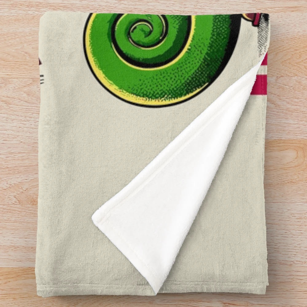 Chameleon Dynamite Plush Blanket - Cozy and Whimsical Anthropomorphic Lizard Design