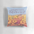 Sunflower Triceratops Pillow that Encourages Taking Small Steps for Mental Health and Recovery