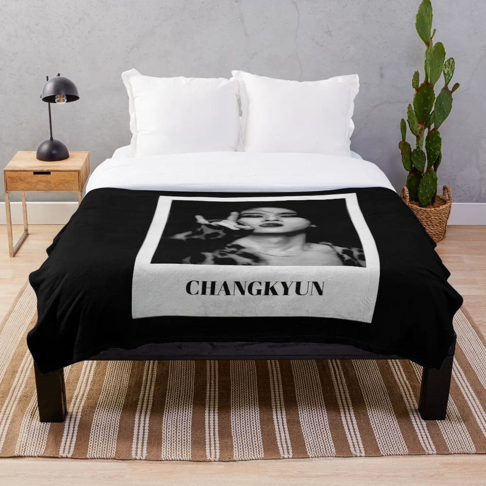 Cozy plush blanket featuring Changkyun I.M of Monsta X