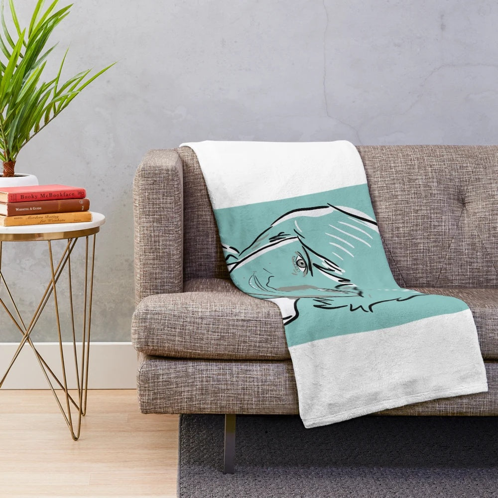 Chantal Akerman-inspired plush blanket for movie lovers
