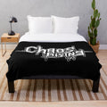 Chaos Rising Inspired Plush Blanket featuring a metal music logo