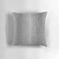Charcoal grey throw pillow with fawn and antelope print pattern