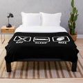 Charismatic lifestyle plush blanket with Eat Sleep Rizz inspired graphic