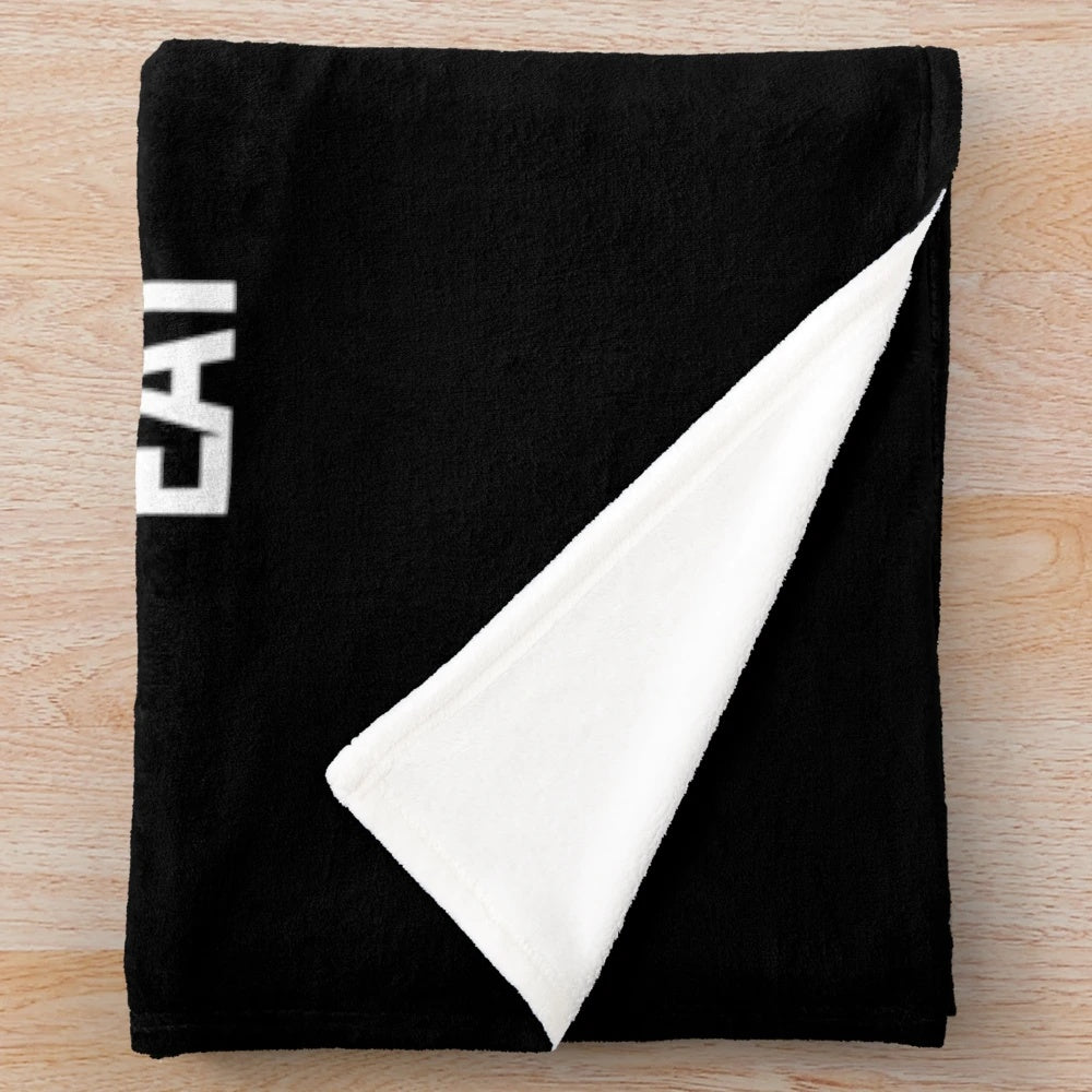 Charismatic lifestyle plush blanket with Eat Sleep Rizz inspired graphic
