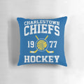 Charlestown Chiefs Hockey Movie Pillow featuring characters from the classic sports film Slap Shot