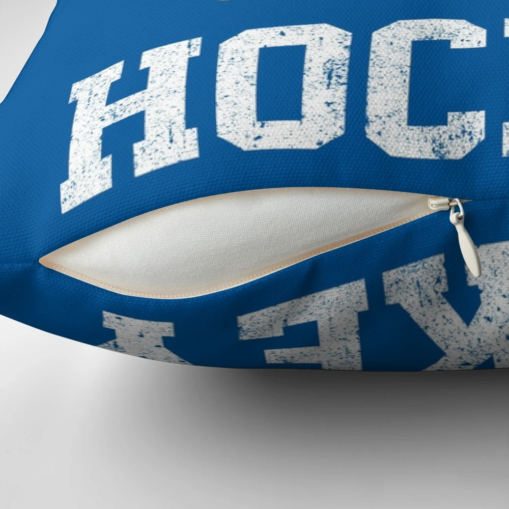 Charlestown Chiefs Hockey Movie Pillow featuring characters from the classic sports film Slap Shot