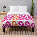 Cozy plush blanket featuring Charli Dunkin-inspired design