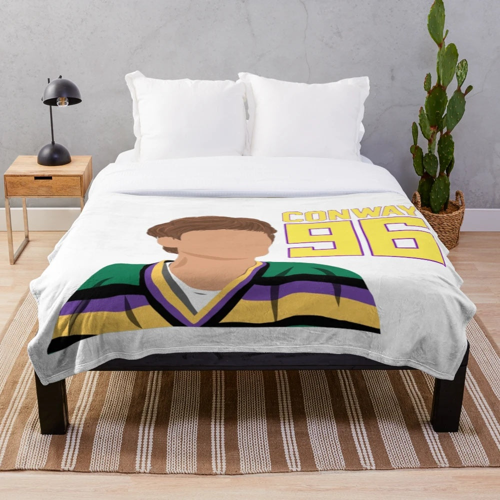 Charlie Conway inspired plush blanket from the Mighty Ducks movies