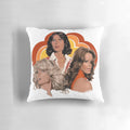 Charlie's Angels inspired retro-style throw pillow featuring the iconic TV show characters