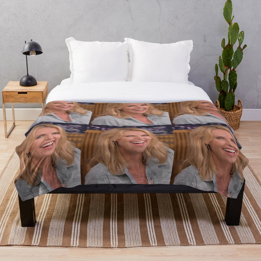 Charlize Theron plush blanket