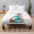 Charlotte Hornets inspired plush blanket with Lamelo Ball graphics
