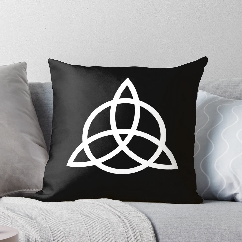 Charmed Pillow featuring a witchcraft symbol design