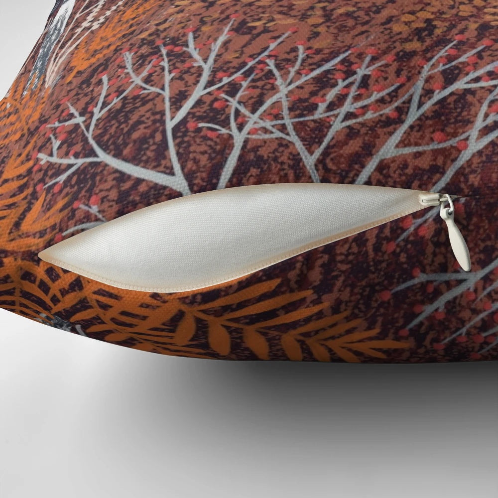 A vibrant autumn woodland scene with a family of badgers, perfect for nature and wildlife lovers.