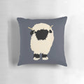 Soft and fluffy black nose valais sheep design on a decorative pillow