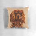 Watercolor painting of a Cavalier King Charles Spaniel dog