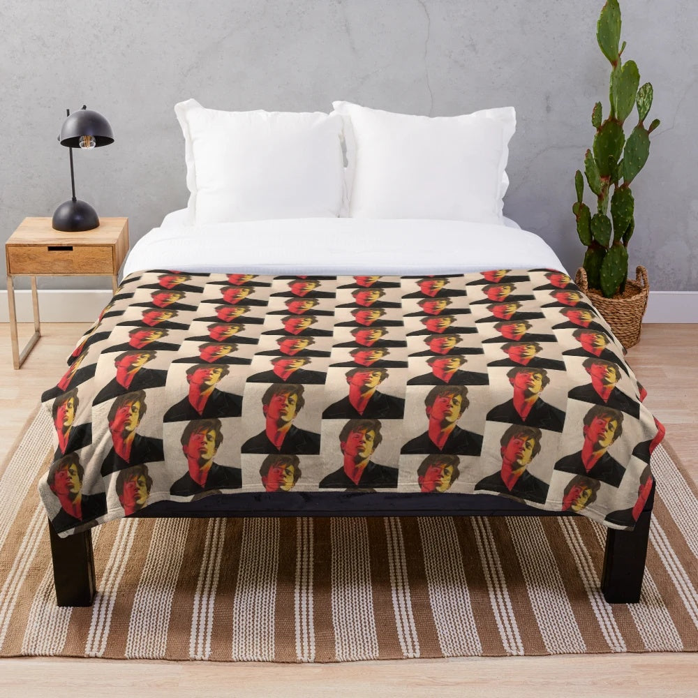 Plush blanket featuring the album cover design of Charlie Puth's Voicenotes album