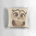 Soft, plush chibi owl-shaped decorative throw pillow