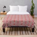 Chinese chess piece plush blanket featuring a classic red gun chariot