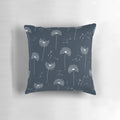 Floral pattern of dandelions decorative pillow featuring a nature-inspired graphic design